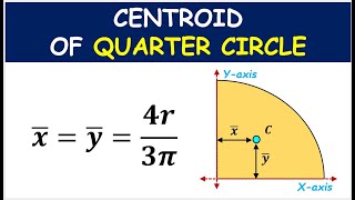 Centroid of quarter circle | Centroid of quarter circular area | Engineering mechanics