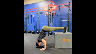 Box-Assisted Handstand Push Ups