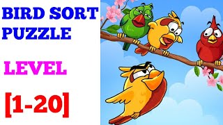 Bird Sort Puzzle Level 1-20 Solution or Walkthrough screenshot 5