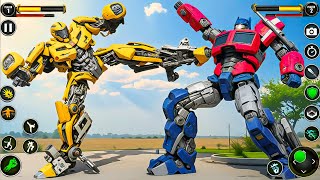 Bumblebee VS Optimus Prime Flying Jet Car Transformation Robot Game New York Cty  - Android Gameplay screenshot 2