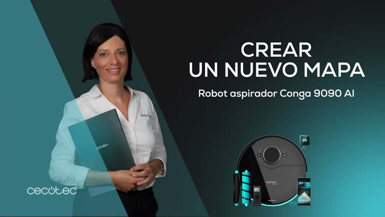 Cómo crear un nuevo mapa en el robot aspirador Conga 9090 AI - YouTube