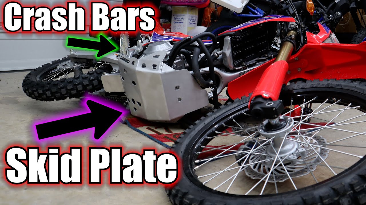 Skid Plate and Crash Bars Installed CRF300L YouTube