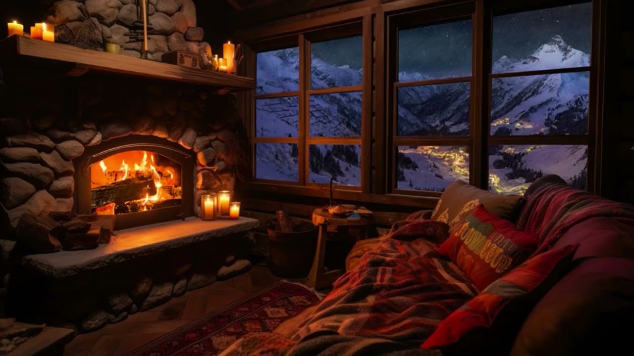 Fireplace Evenings of Serenity and Warmth: Soft Music and Crackling Sounds for Study or Relaxation