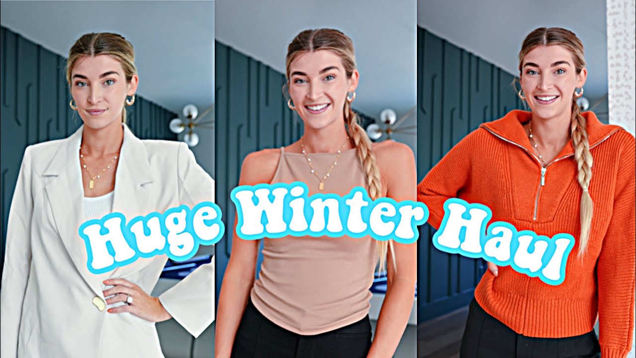 Huge Winter Try on Clothing Haul (MOTF & naturally chic outfits) YouTube