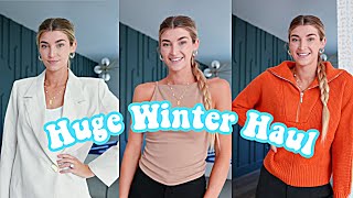 Huge Winter Try on Clothing Haul (MOTF & naturally chic outfits)