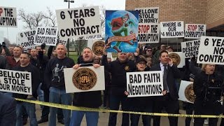 Suffolk Deputy Sheriffs protest Inauguration for Steve Bellone