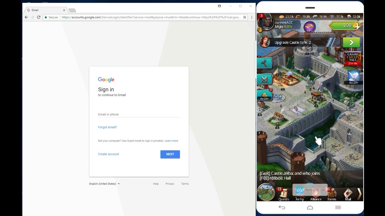How To Play With Tow Accounts march Of Empire On One Device
