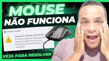 Mouse não funciona (Dispositivo USB não reconhecido) Resolvido-2024