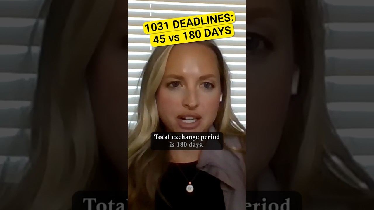 How long do you have for a 1031 exchange