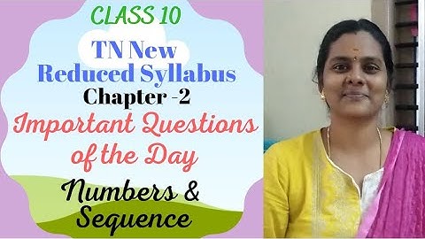10th Reduced Chapter 2 #Numbers_Sequence #important_questions_Class10 #reducedsyllabus10#marvelmatix