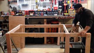 Today we are going to be building a mobile workbench with a built in table saw. But because we don