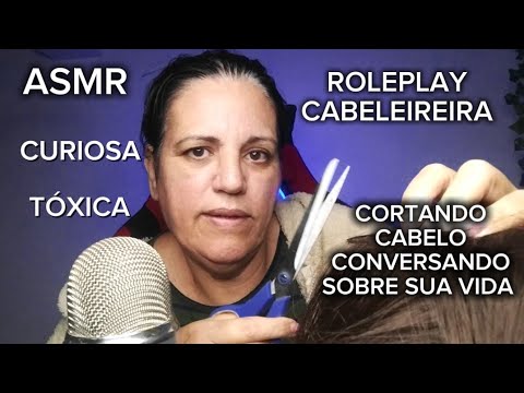 Asmr-  Roleplay cabeleireira - cortado cabelo e querendo saber da sua vida 🤦🏻‍♀️🥱🤤😴