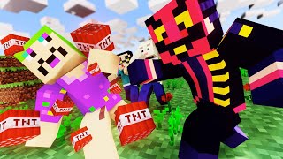 人やモブを殴ると体からTNTが出るマインクラフトが鬼畜過ぎるwww【マイクラ】【まいくら】