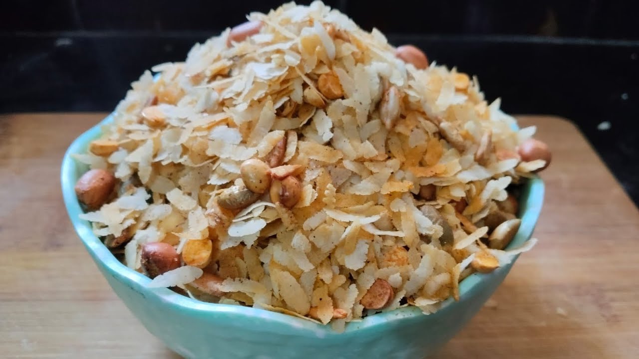 అటుకుల మిక్చర్👌 చాలా హెల్తీగా పిల్లలకి స్నాక్స్ రెసిపీ 😋# atukula mixture# evening snacks kids.