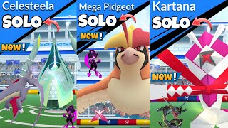 How to SOLO✨️Kartana,Celesteela & Mega Pidgeot Raid in Pokemon Go