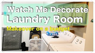 Colorful Boho Chic Laundry Room Makeover | Watch Me Decorate on a Budget | Ep 3