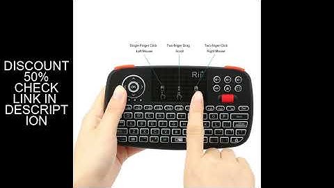 Rii i4 Mini Bluetooth Wireless Keyboard With Touchpad 2.4GHz Backlit Mouse Remote Control For Window