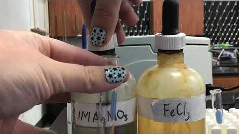 Reaction between silver nitrate and iron (III) chloride - AgNO3 + FeCl3, AgNO3 and FeCl3