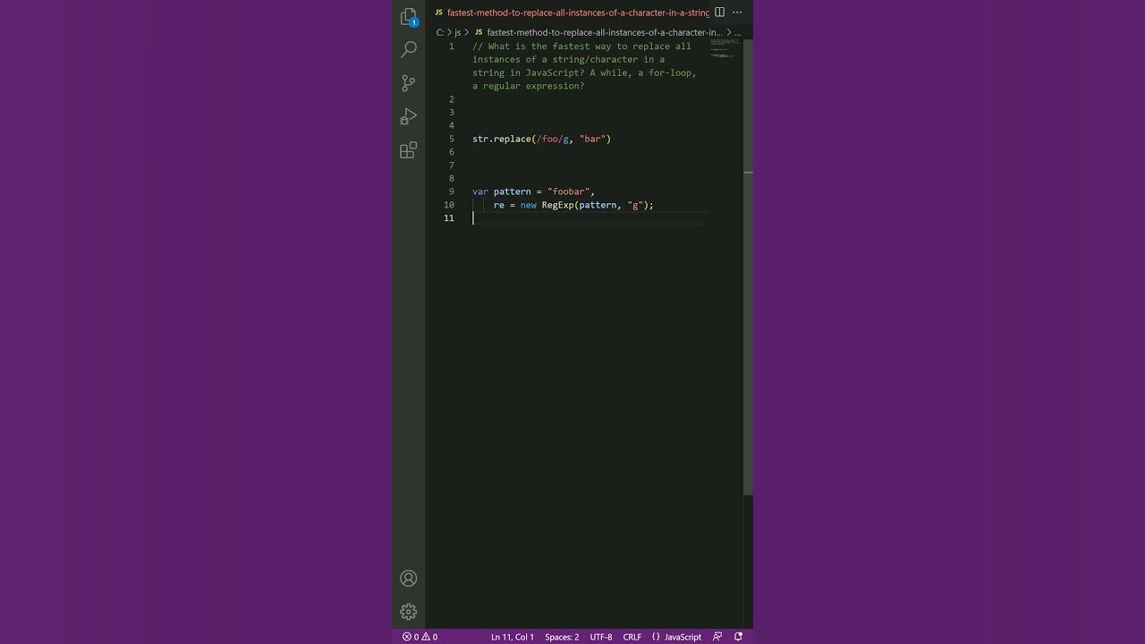 Javascript Replace All Instances In String