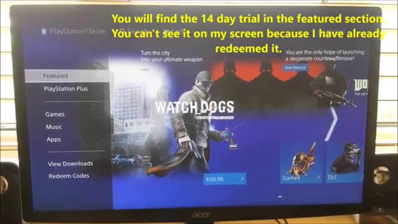 PSN 14 Day Trial (Where to find it) - YouTube