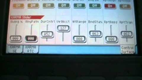 How to note repeat/snare roll in the Korg M3