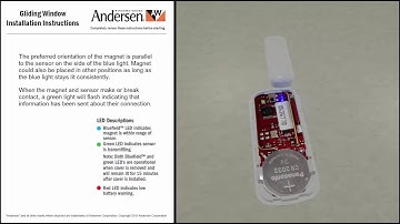 Wireless Open/Closed Sensor Installation Instructions - Gliding Windows | Andersen Windows