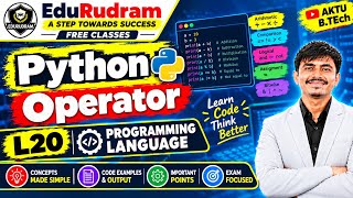 Information Python Operator | Programming Language | L20 | Rohit Sir Update