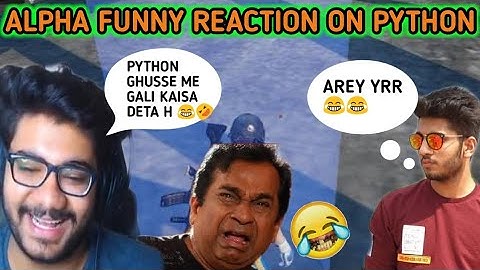ALPHA CLASHER FUNNY REACTION ON PYTHON GAMING | HYDRA ALPHA FUNNY MOMENTS | ALPHA CLASHER