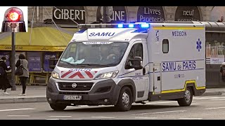 Paris Ambulances Responding Lights and Sirens Compilation (SAMU/SMUR)