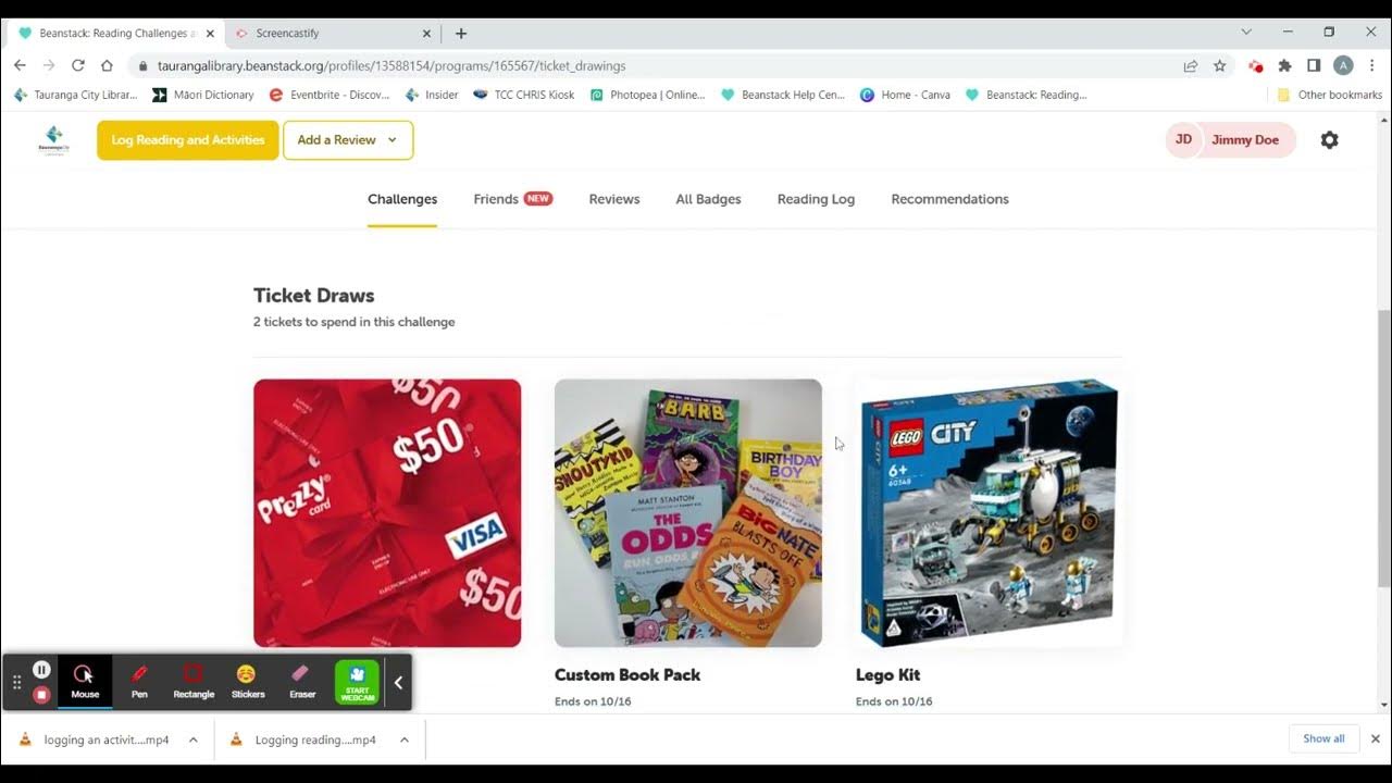 Rewards and Ticket Draws in Beanstack YouTube