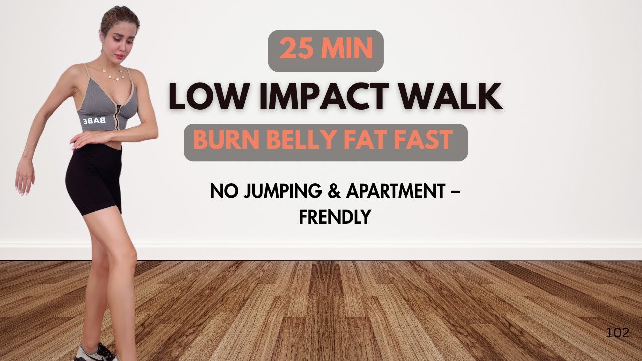 25 Minute Walk to Burn Belly Fat Fast at Home🔥Low Impact No Jumping | Apartment Friendly 💦