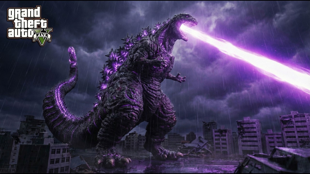 GTA 5 - Shin Godzilla 4th form (2016) Attack The City
