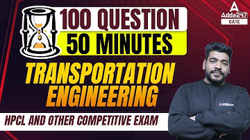 GATE 2023 Preparation Civil Engineering | Transportation Engineering | By Pratik Mishra Sir