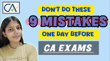 Mistakes to Avoid One Day Before CA Foundation Exam 🎯
