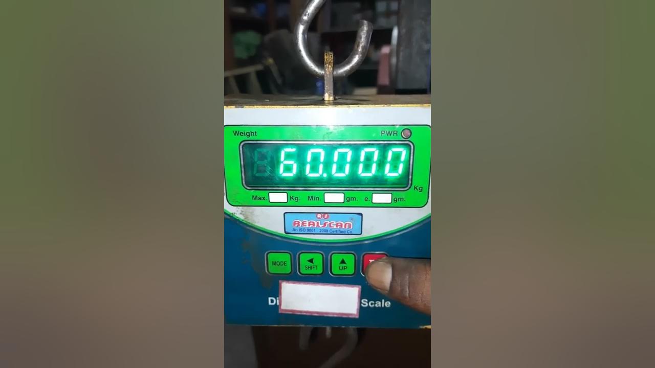 Realscan 60kg hanging weight machine calibration full details YouTube