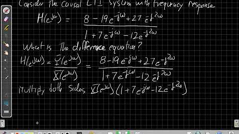 Finding the Difference Equation from a Rational Frequency Response
