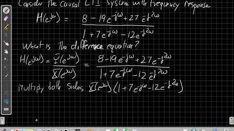 Finding the Difference Equation from a Rational Frequency Response