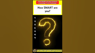 Can YOU GUESS all 7 General Knowledge Questions? #shorts #trivia #gk