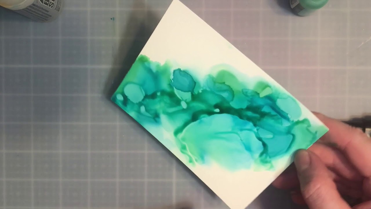 Alcohol ink background with foil accents! - YouTube
