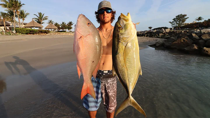 GIANT Mutton Snapper VS HUGE Yellow Jack CATCH CLEAN COOK (Bottom Fishing) (Snapper Fishing)