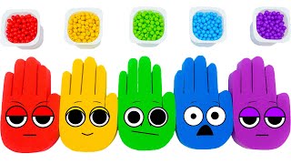 Download Lagu Satisfying Video | How To Make Rainbow Hand From Kinetic Sand Cutting ASMR | Yo Yo Candy MP3