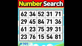 Number Search #797 A dementia-prevention quiz to improve concentration【Match | brain game | puzzle 】 screenshot 5