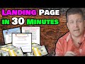 Create A Profitable Landing Page In 30 Minutes - Live!