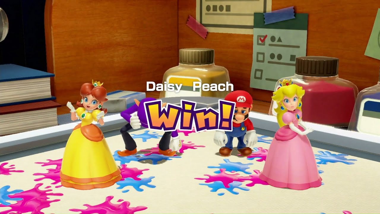 Mario Party Superstars - #12: Space Land - Daisy, Mario, Waluigi, Peach (All Types Minigames)