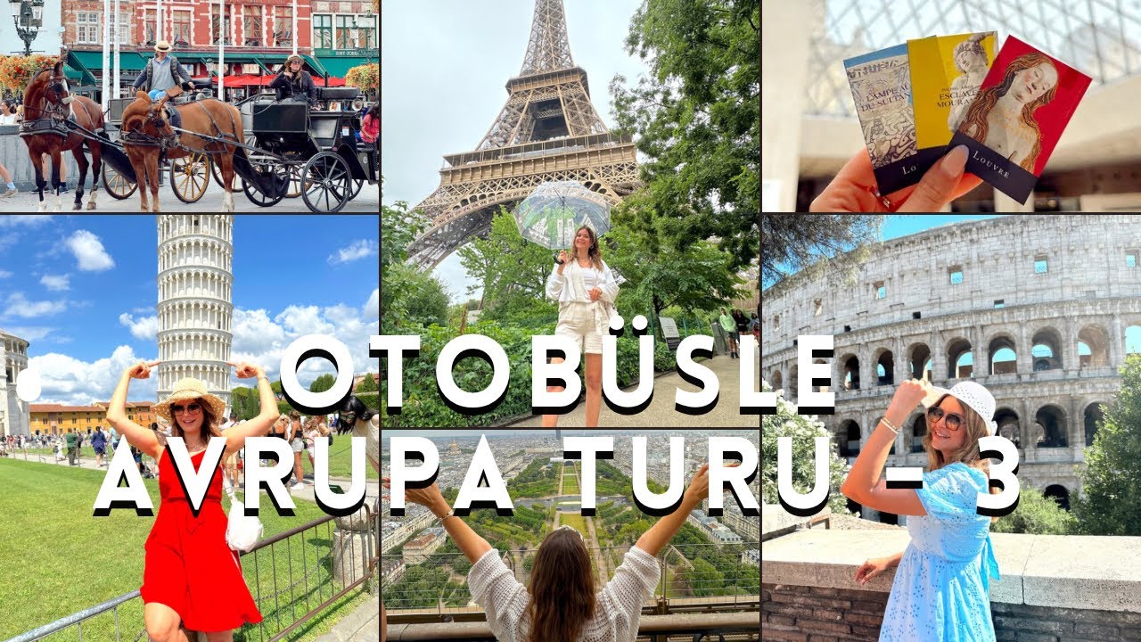 OTOBÜSLE AVRUPA TURU - 3 | PARİS EYFEL KULESİNE ÇIKTIK!💛 ROMA AŞIKLAR ÇEŞMESİ | VENEDİK, İTALYA