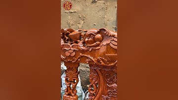 Bộ minh quốc voi chiến cột 12 chân 14 gỗ hương đá | Đồ Gỗ Bảo Lộc