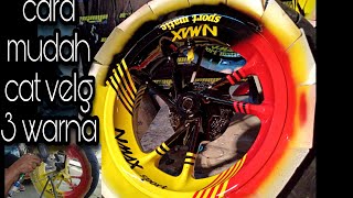 cat velg motor 3 warna yamaha nmax / bengkel cat depok