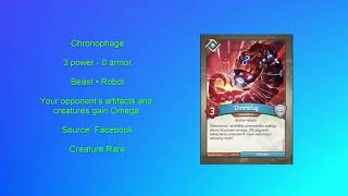 Chronophage: Card Talk W2E2: Dark Tidings Logos Keyforge