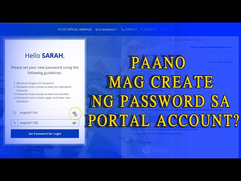 PAANO MAG CREATE NG PASSWORD SA LTMS PORTAL ACCOUNT? | Short video