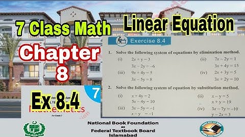 Class 7 Math Chapter 8 Exercise 8.4 | Question 1 and 2 | SNC | NBF | ilmi darasgah